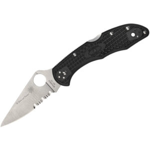 Spyderco Delica 4 Thin Blue Line Folding Knife