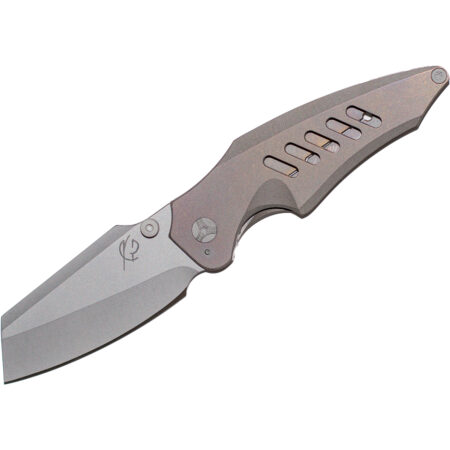 Scorpion Six Knives Overfall 222 Folding Knife Titanium Handle Front Open