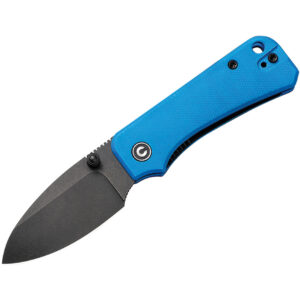 CIVIVI Baby Banter Flipper Folding Knife, Blue Handles and Black Stonewashed Blade