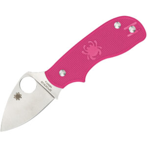 Spyderco Squeak Folding Knife, Pink Handle and Satin Blade