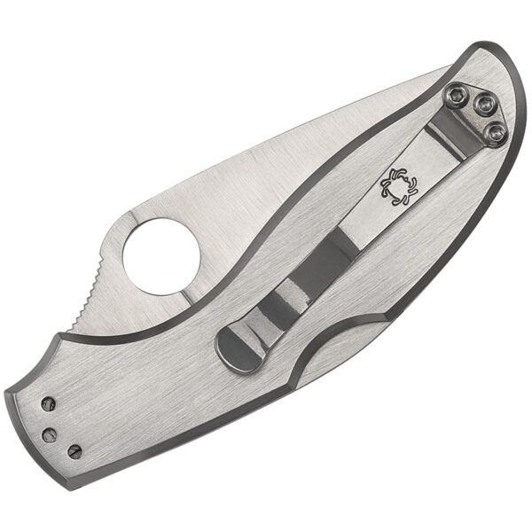 Spyderco Value Series Folding Knife, Stainless Steel Handle and Satin Blade