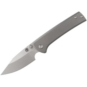 Chaves Ultramar Scapegoat Frame Lock Folding Knife with Titanium Handles and Satin Plain Blade
