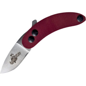 Woods Monkey Modular Banana Peel Friction Folder Red Linen Micarta Handles